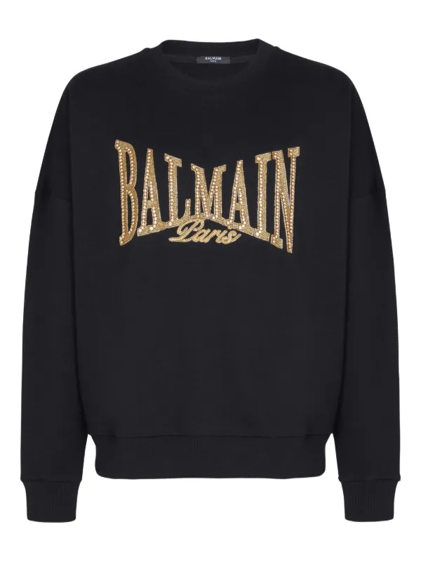BALMAIN ブラックロゴトレーナー 【公式通販】