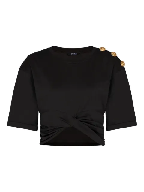 Balmain playera con detalle de botones