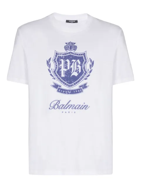 Balmain emblem-print T-shirt