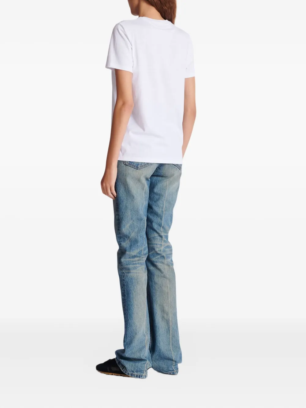 Balmain T-shirt met logoprint Wit
