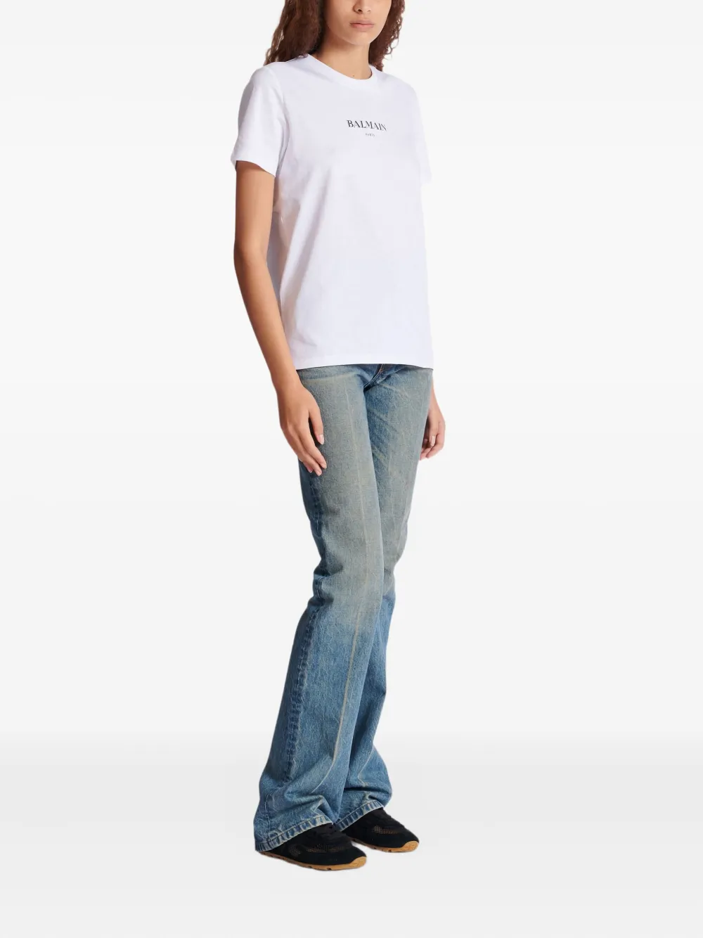Balmain T-shirt met logoprint Wit