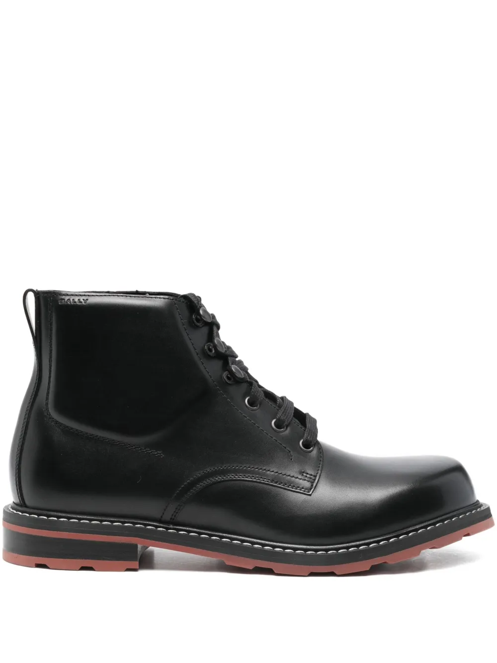 Bally leather hiking boots Zwart