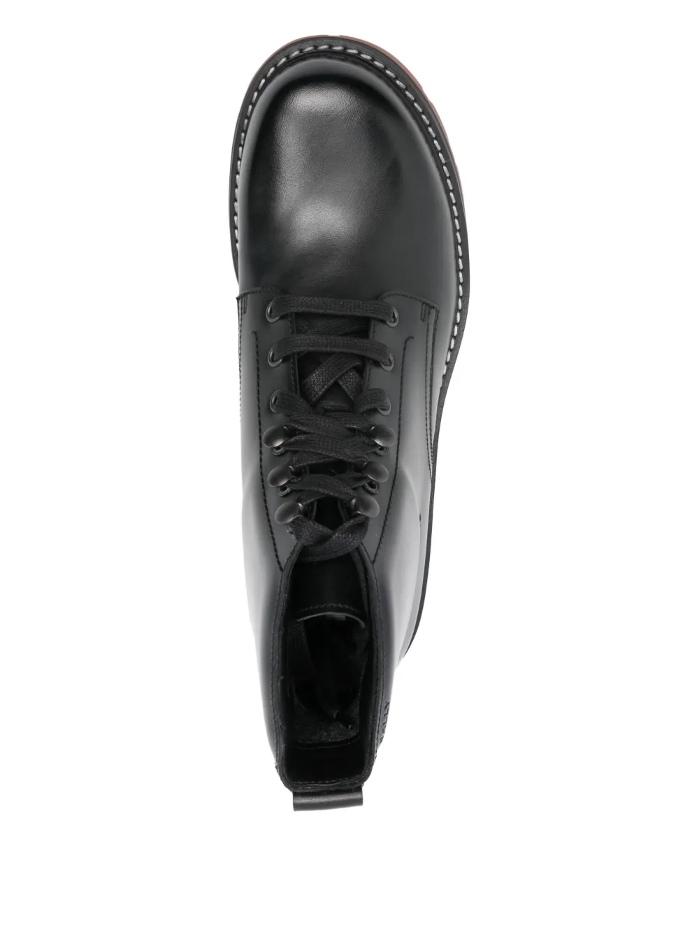 Bally leather hiking boots Zwart