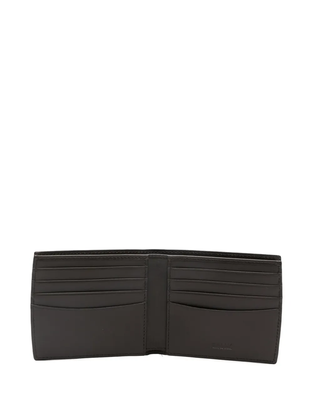 Bally Deco Logo-plaque Leather Wallet In Black
