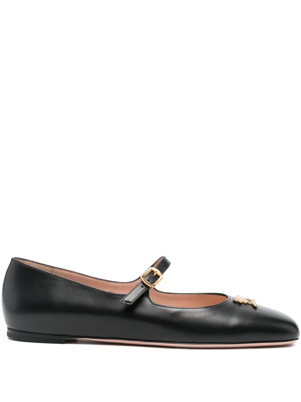 Bally buckle-detail leather ballerina flats Black