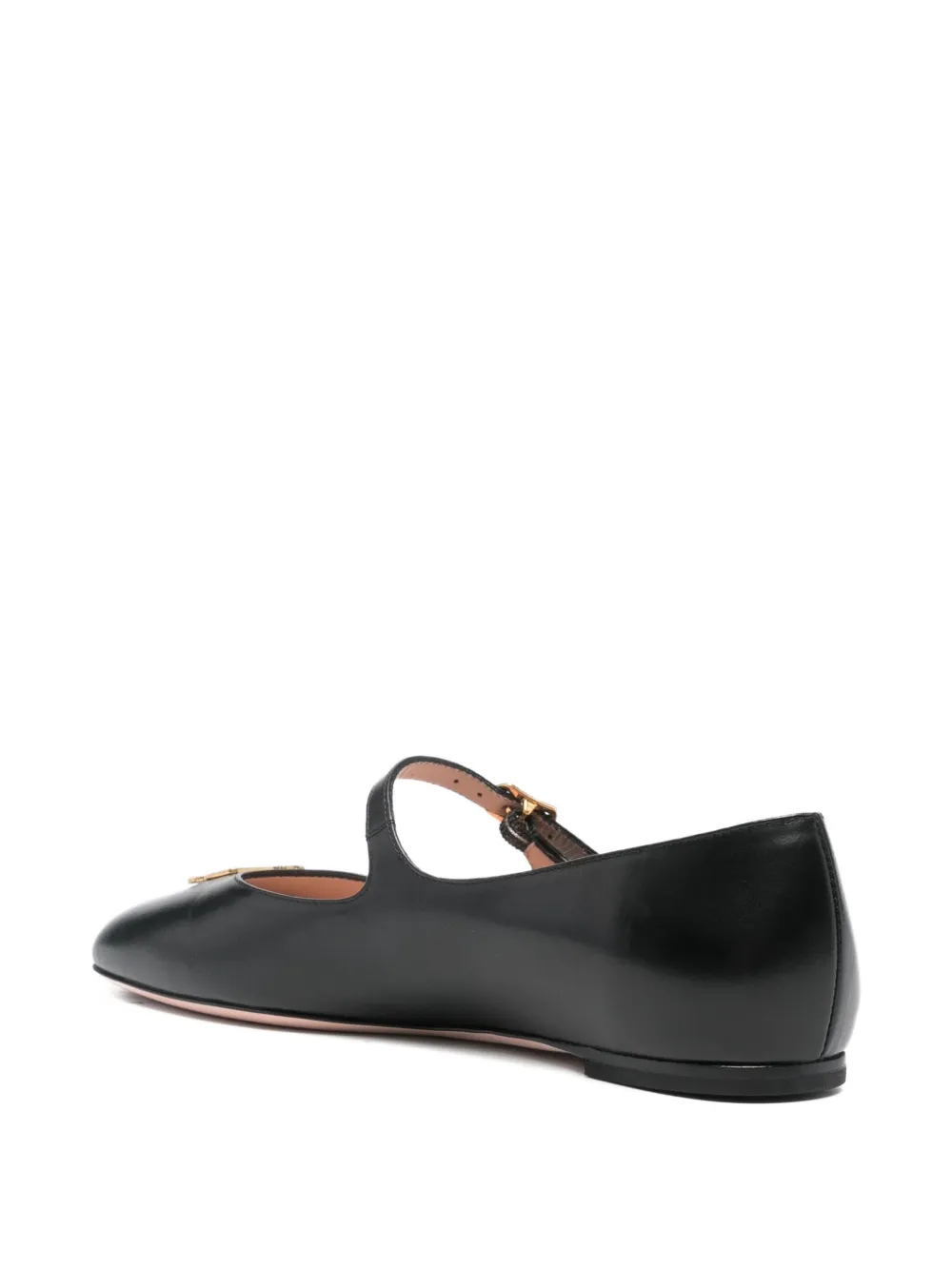 Bally buckle-detail leather ballerina flats Black
