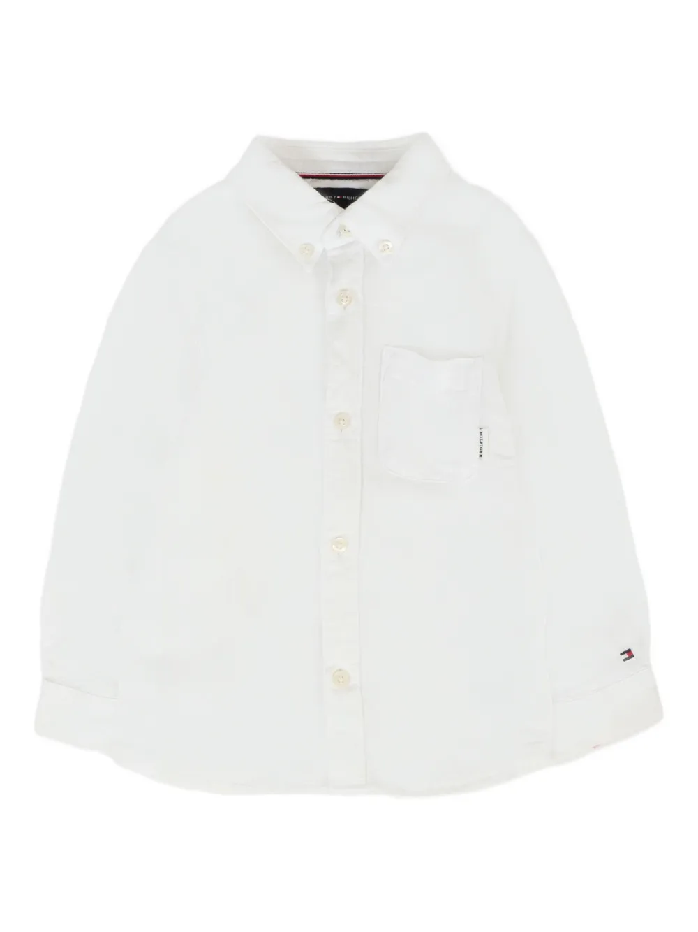 Tommy Hilfiger Junior Shirt met lange mouwen en zak Wit