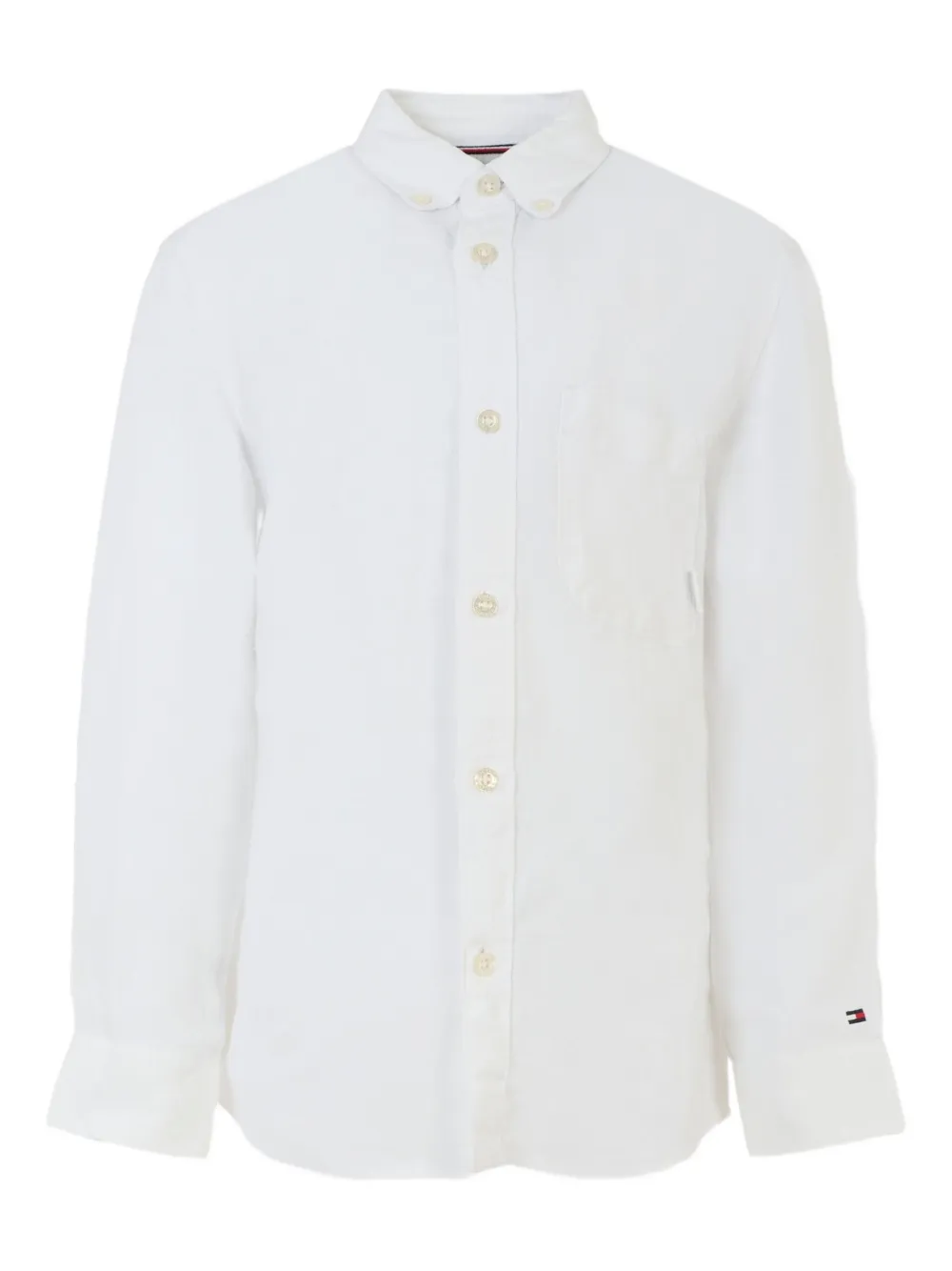 Tommy Hilfiger Junior Kids' Long-sleeve Pocket Shirt In White