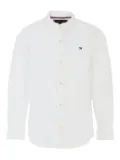 Tommy Hilfiger Junior mandarin-collar long-sleeve shirt - White