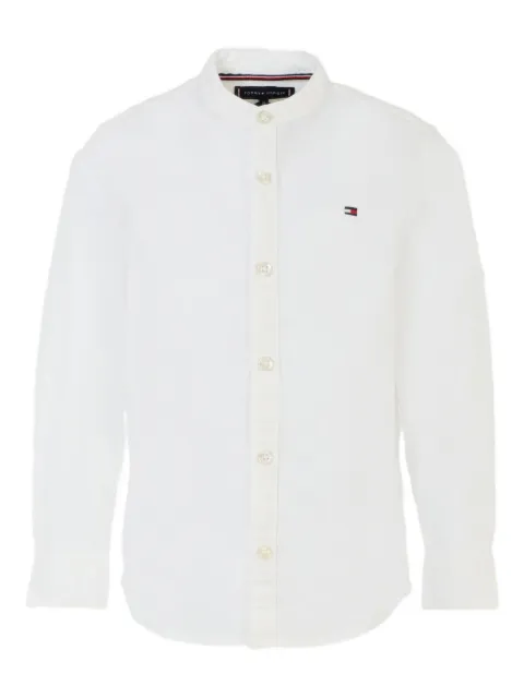 Tommy Hilfiger Junior mandarin-collar long-sleeve shirt