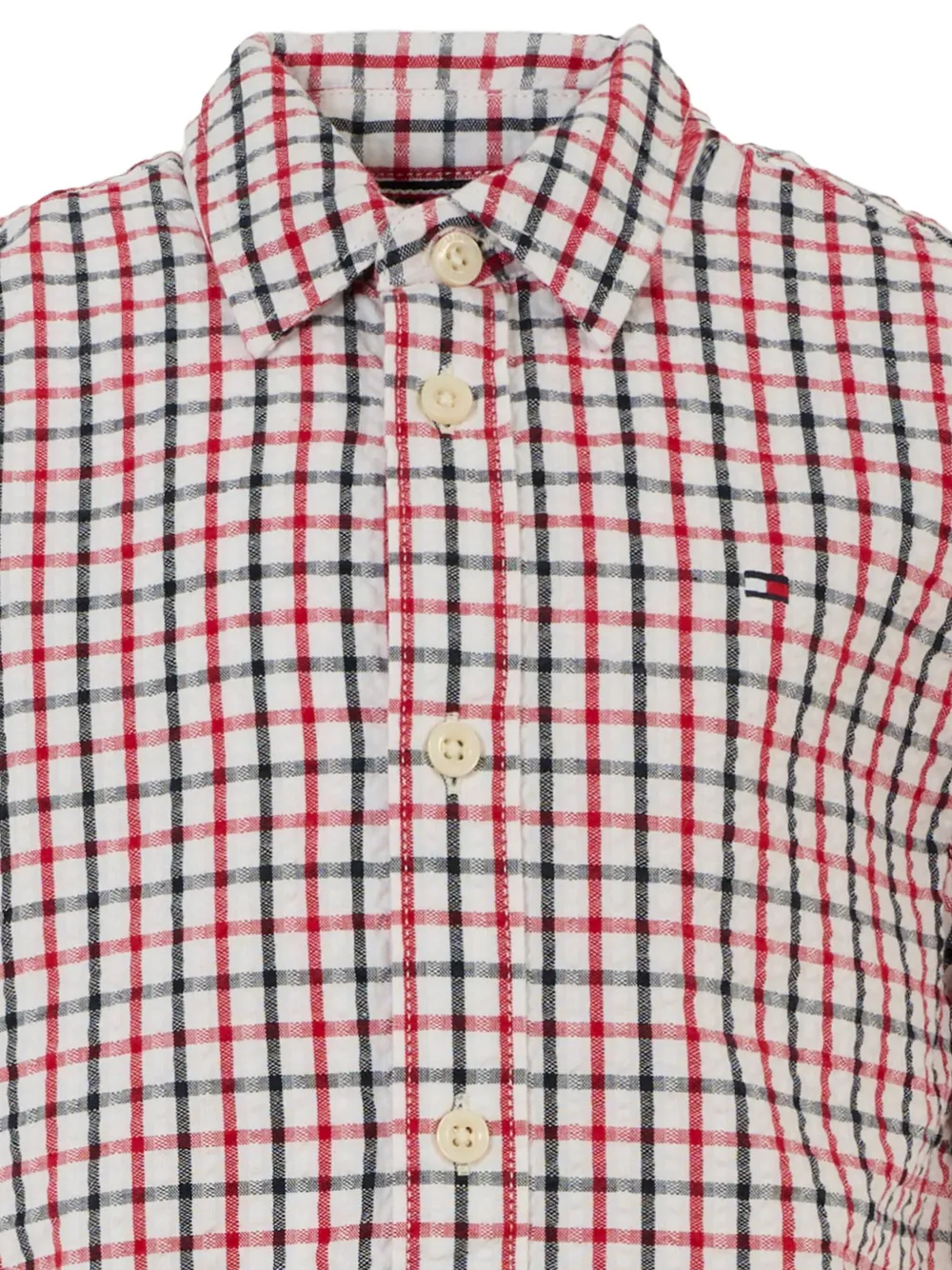Tommy Hilfiger Junior Shirt met gingham ruit Wit