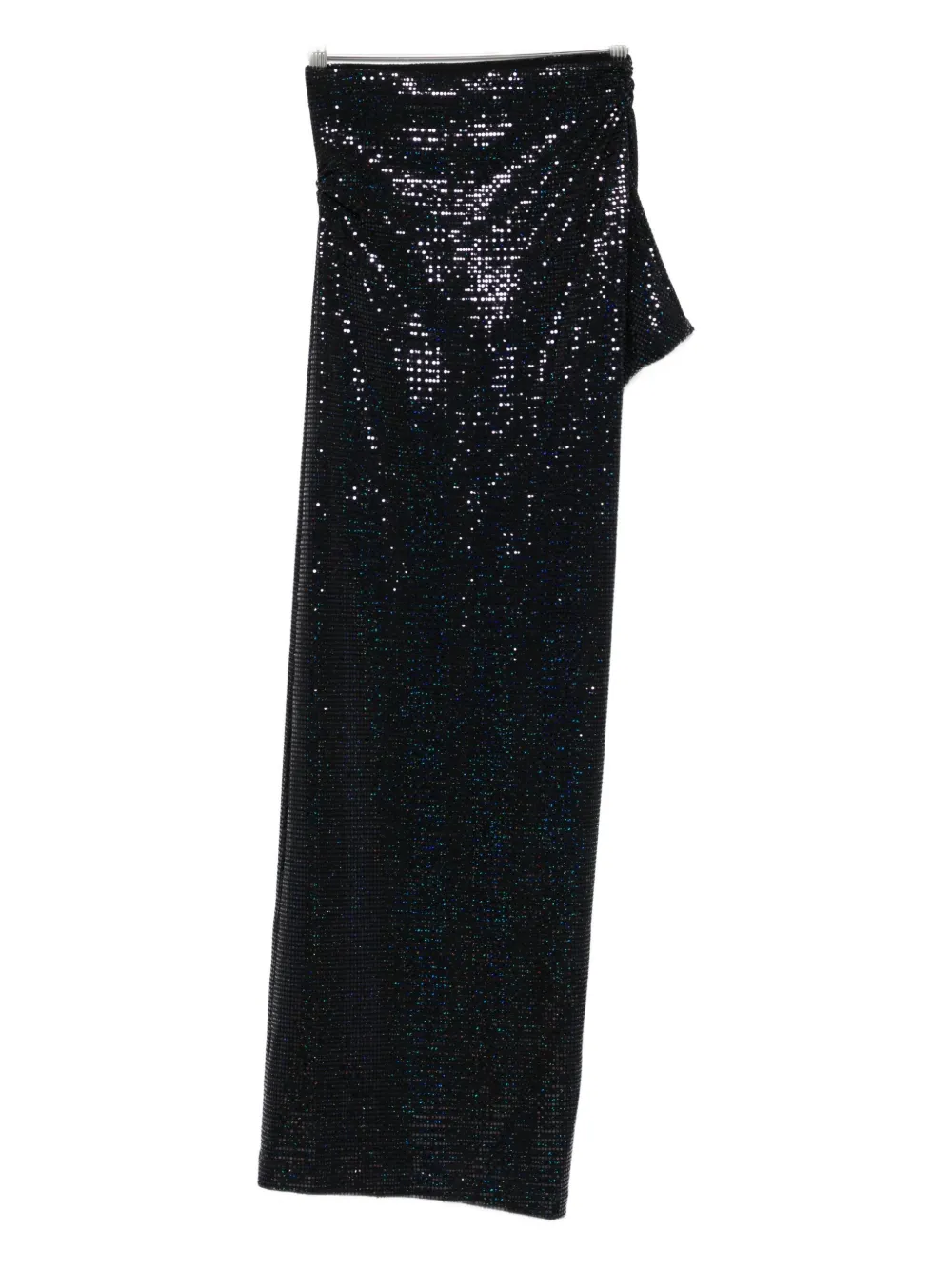 IRO Cubagua sequin-embellished asymmetric skirt Zwart