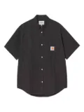 Carhartt WIP textured logo-patch shirt - Black
