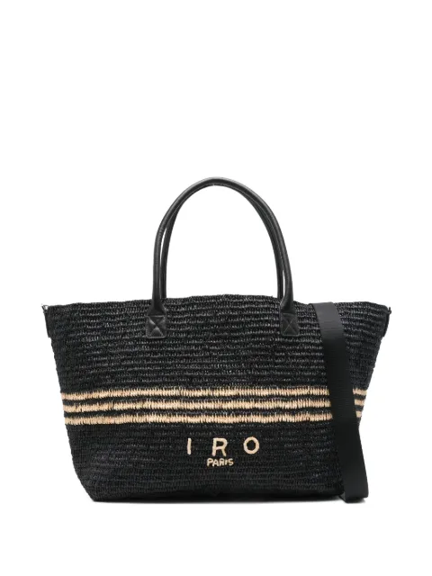 IRO raffia striped shoulder bag
