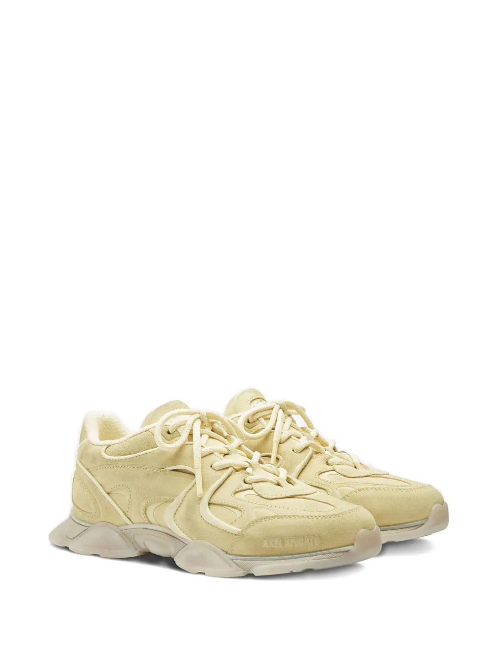 Axel Arigato leather panelled lace-up sneakers Yellow