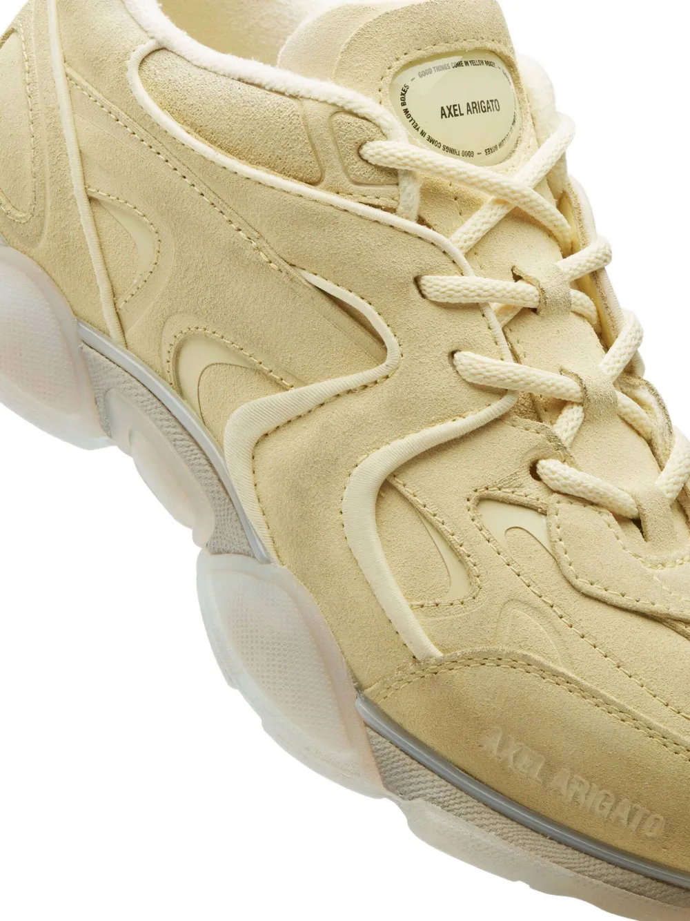 Axel Arigato leather panelled lace-up sneakers Yellow