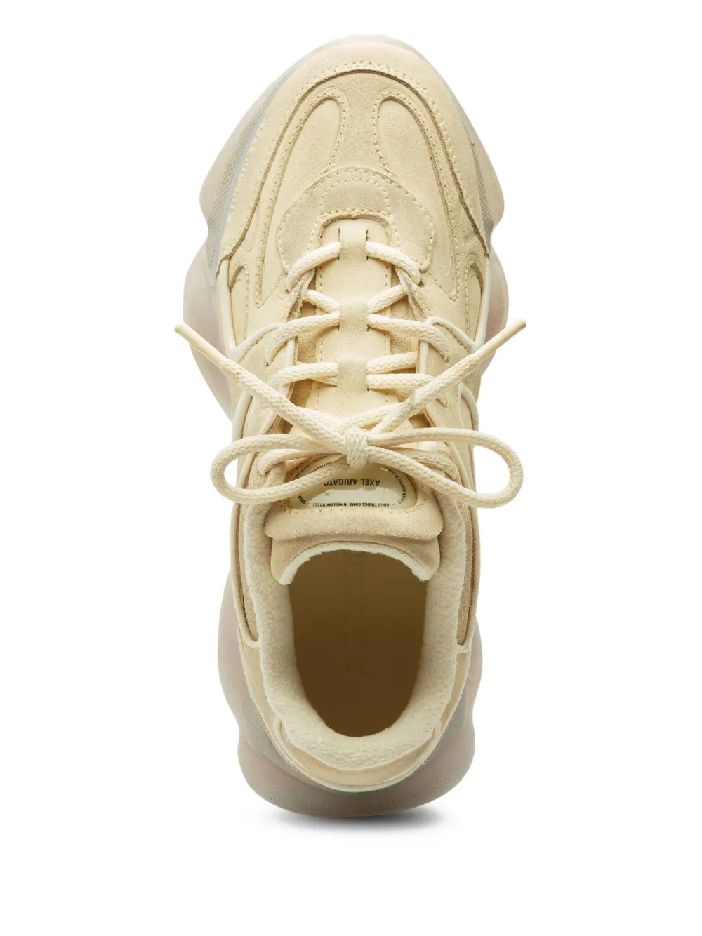 Axel Arigato leather panelled lace-up sneakers Yellow