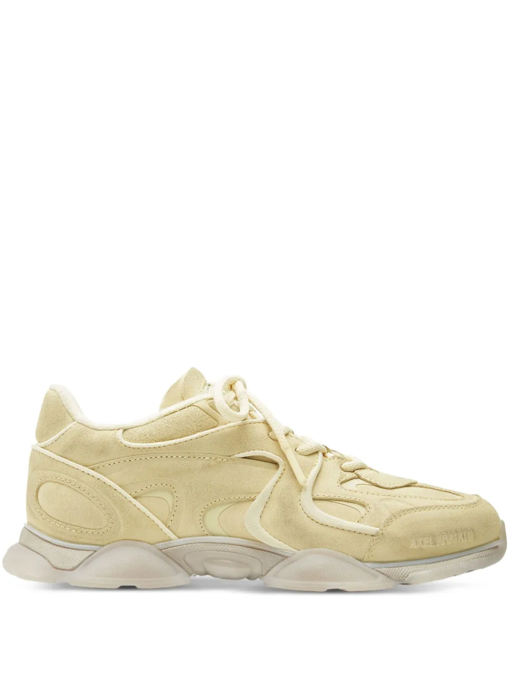 Axel Arigato leather panelled lace-up sneakers Yellow