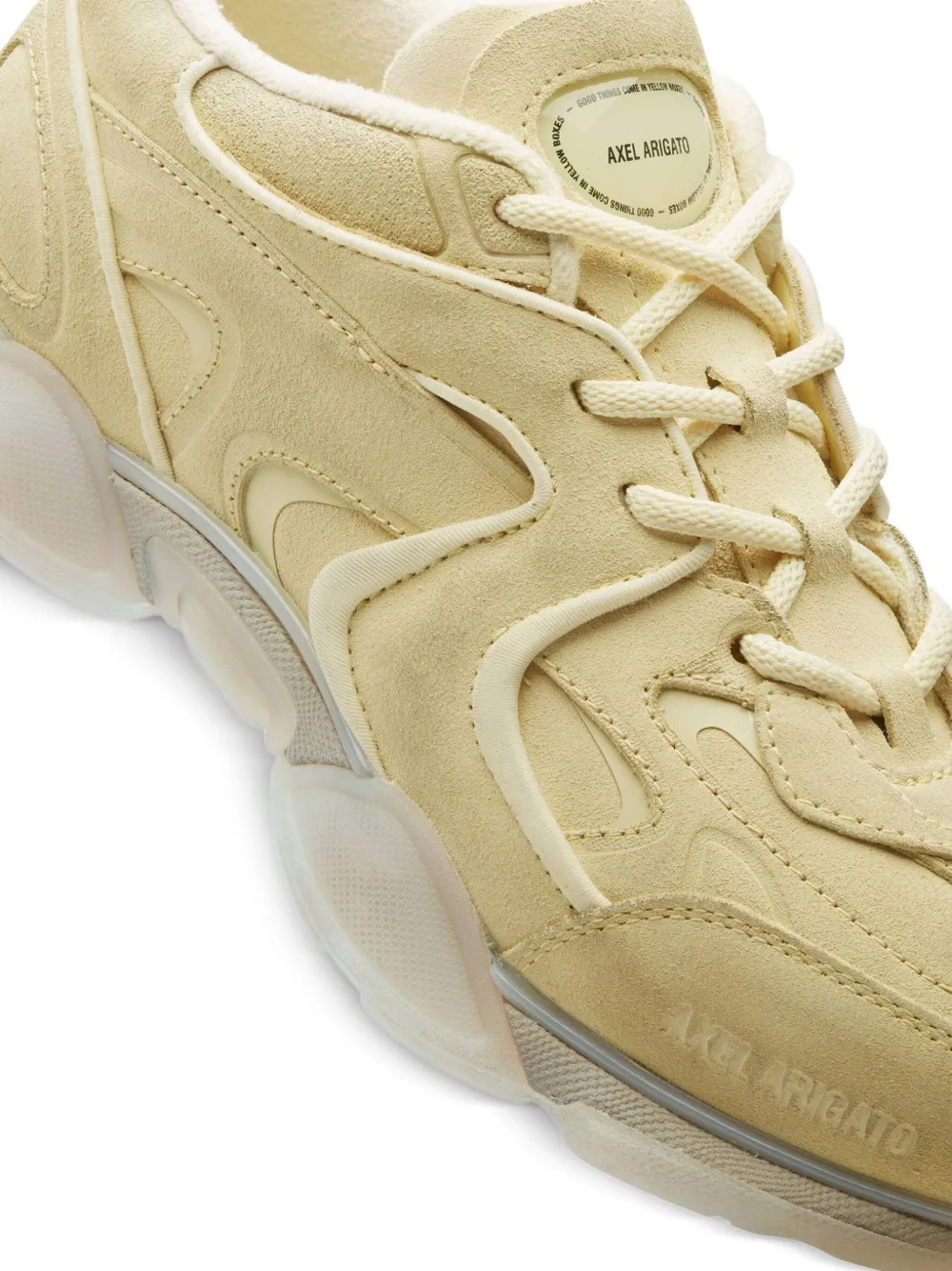 Axel Arigato leather panelled lace-up sneakers Yellow