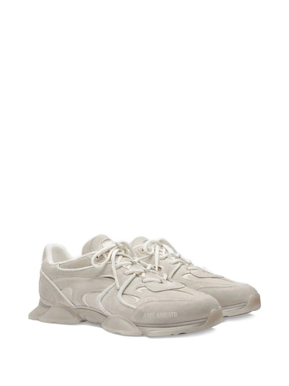 Axel Arigato suede leather panelled sneakers - Wit