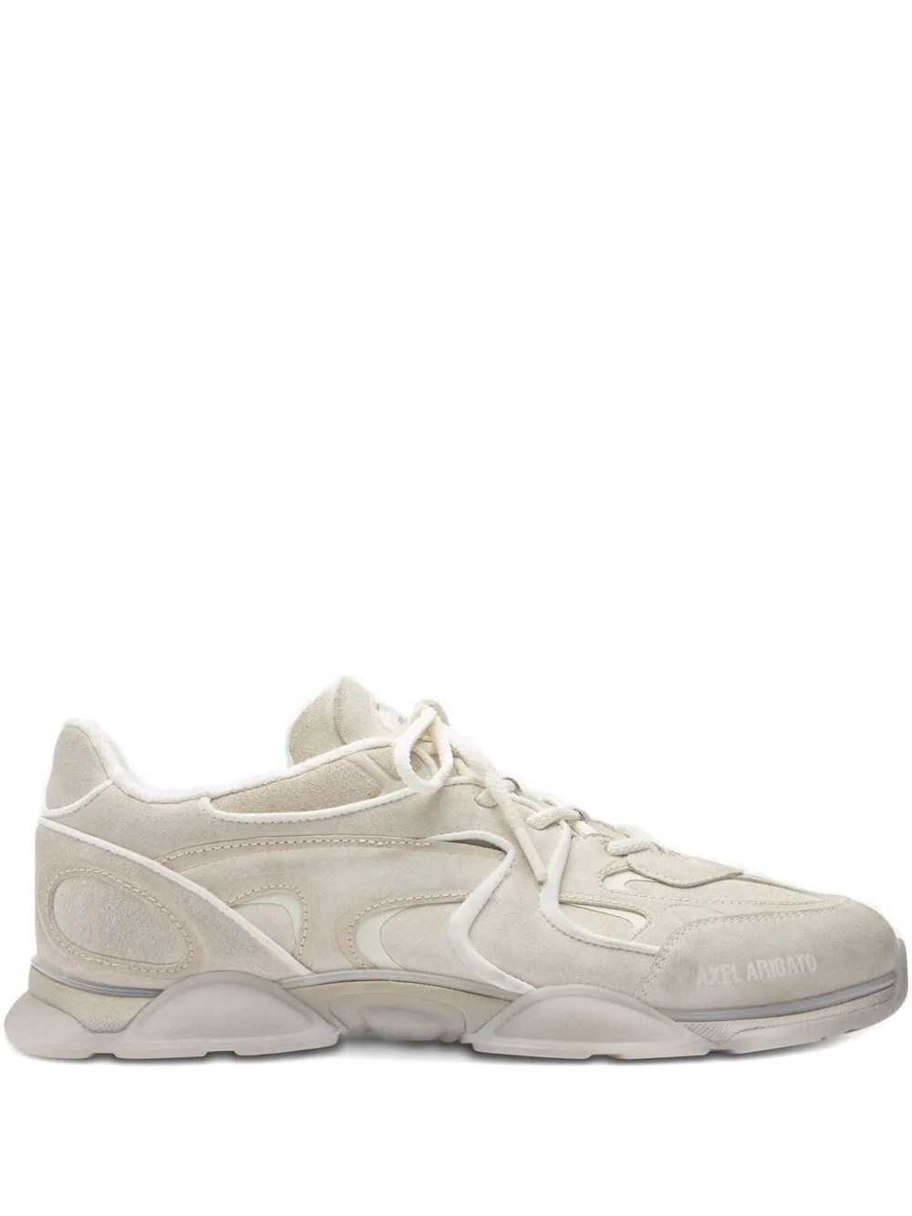 Axel Arigato suede leather panelled sneakers White