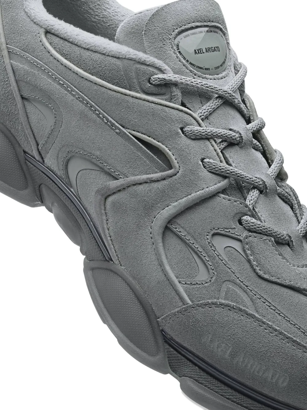 Axel Arigato suede panelled lace-up sneakers Grey