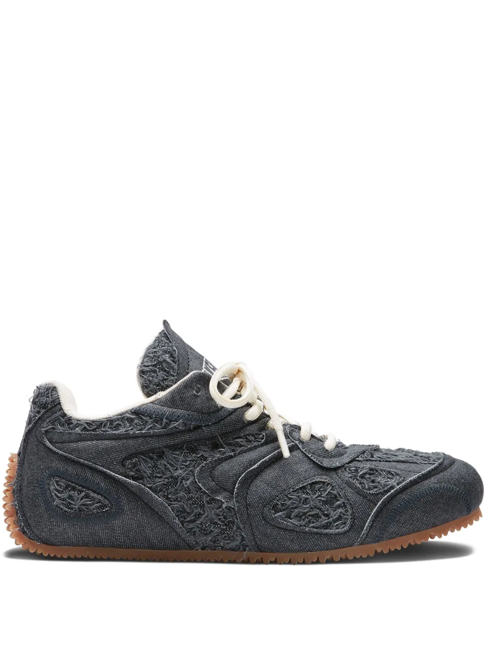 Slow Runner frayed-denim sneakers