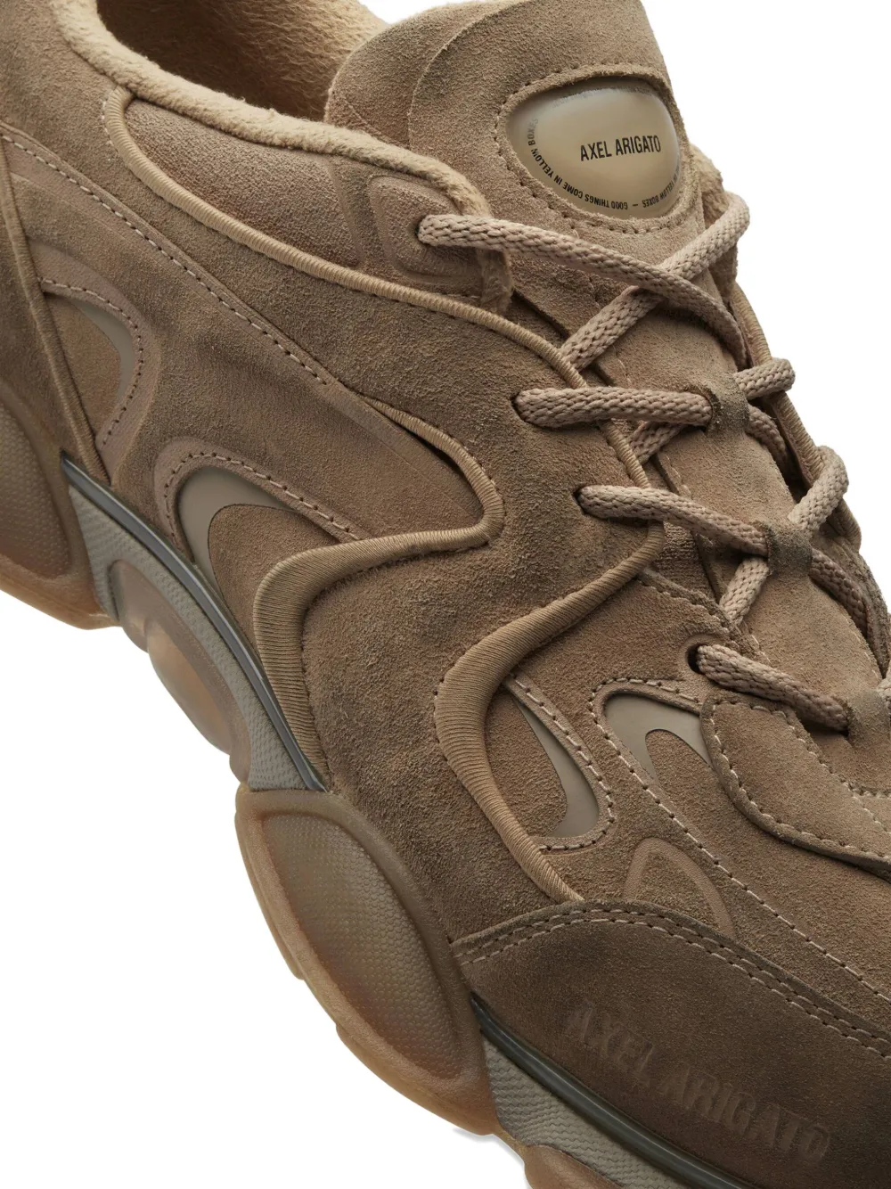 Axel Arigato suede leather panelled sneakers Brown