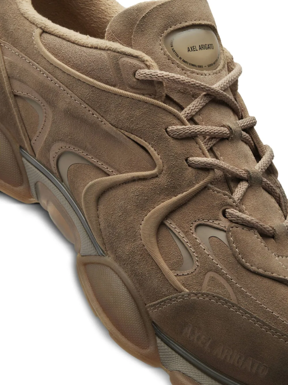 Axel Arigato suede leather panelled sneakers Brown