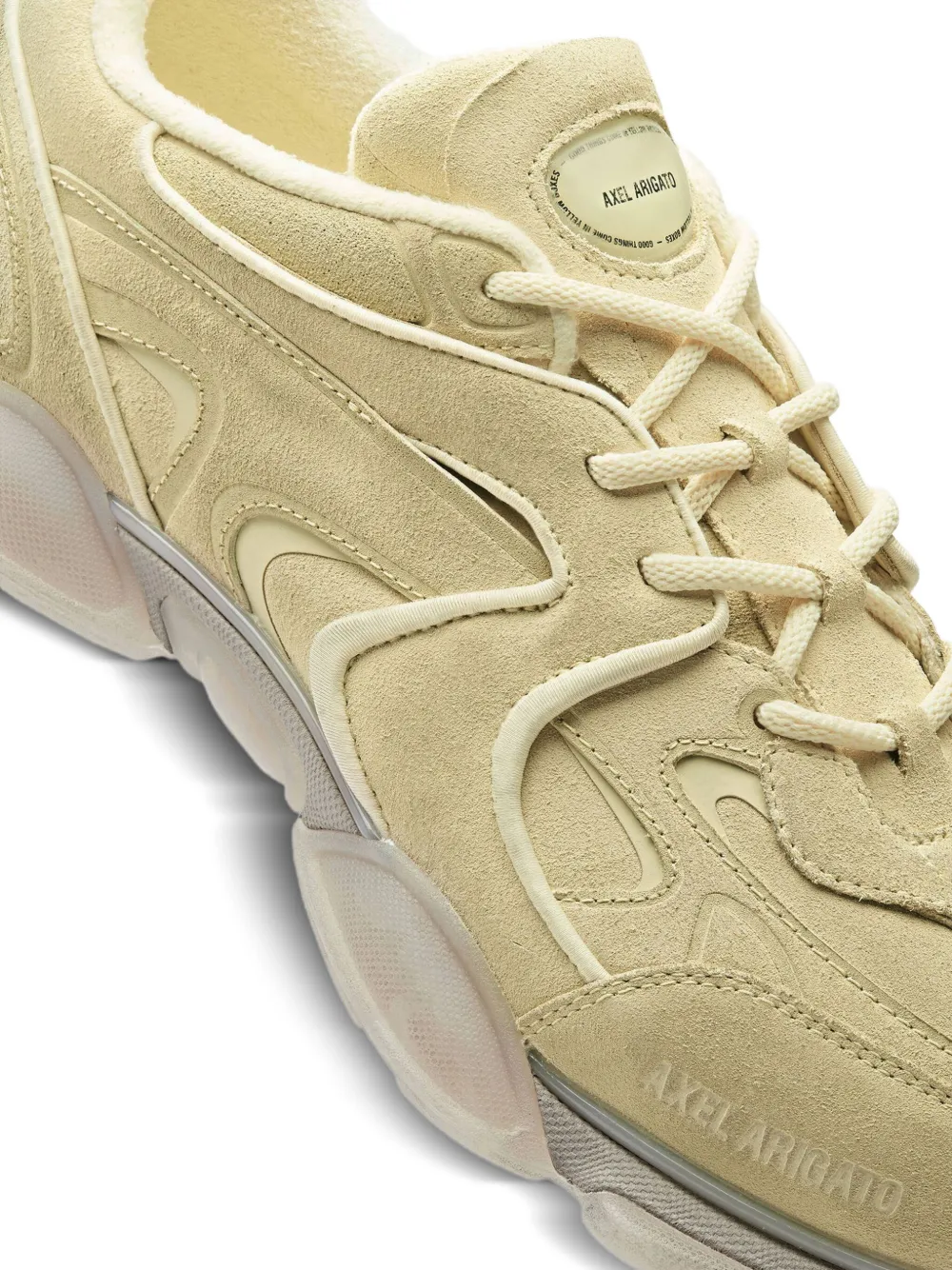 Axel Arigato Eris leren sneakers met bewerkt vlak Geel