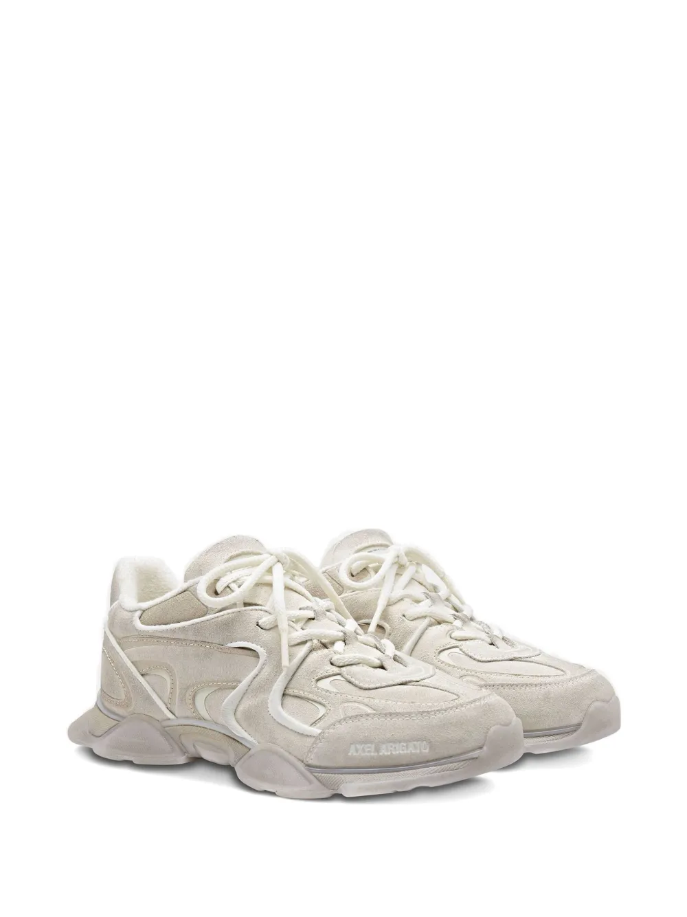 Axel Arigato suede leather panel trainers White
