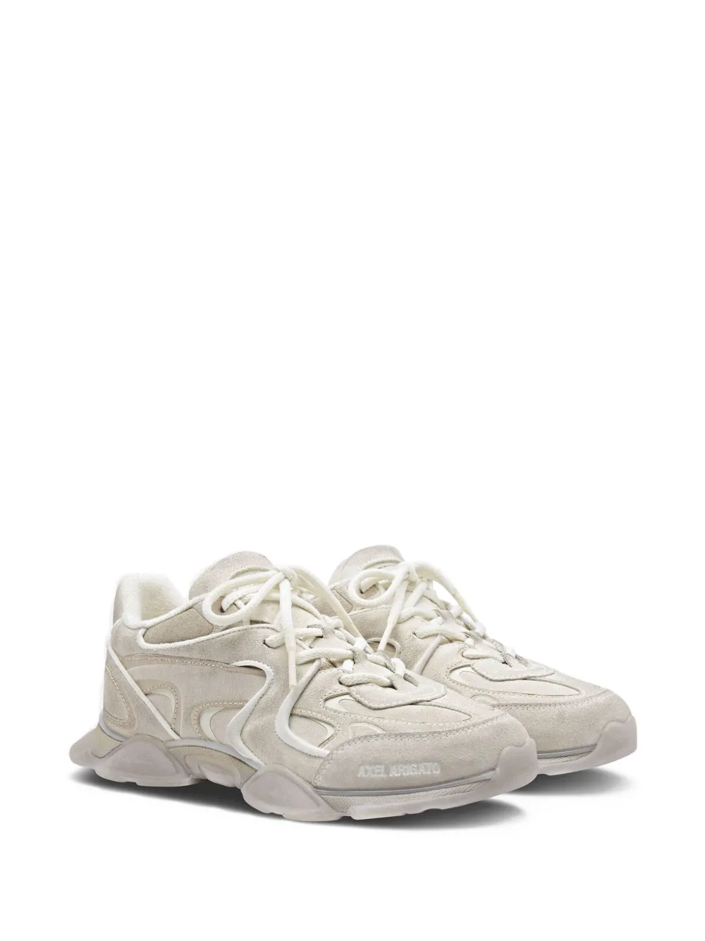 Axel Arigato suede leather panel trainers White