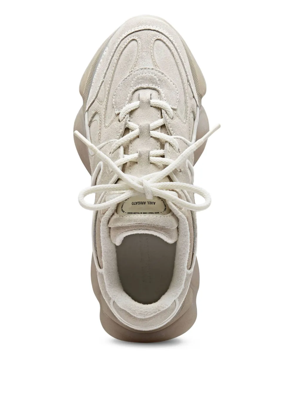 Axel Arigato suede leather panel trainers White