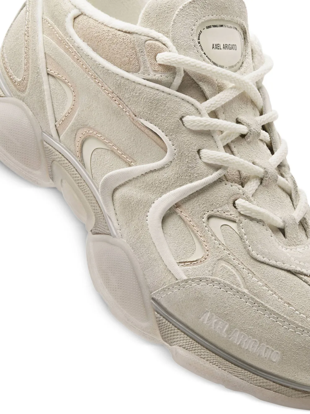 Axel Arigato suede leather panel trainers White