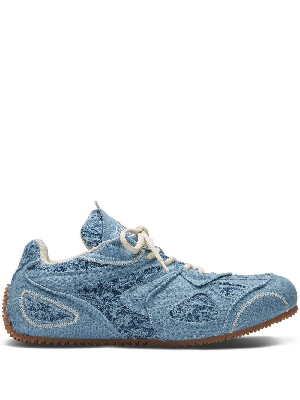 denim lace-up sneakers