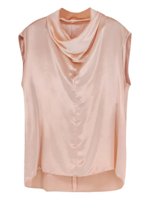 Alberta Ferretti top sin mangas con cuello desbocado