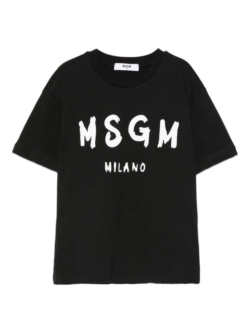 MSGM Kids logo-print cotton T-shirt - ブラック MSGM Kids logo-print cotton T-shirt - ブラック