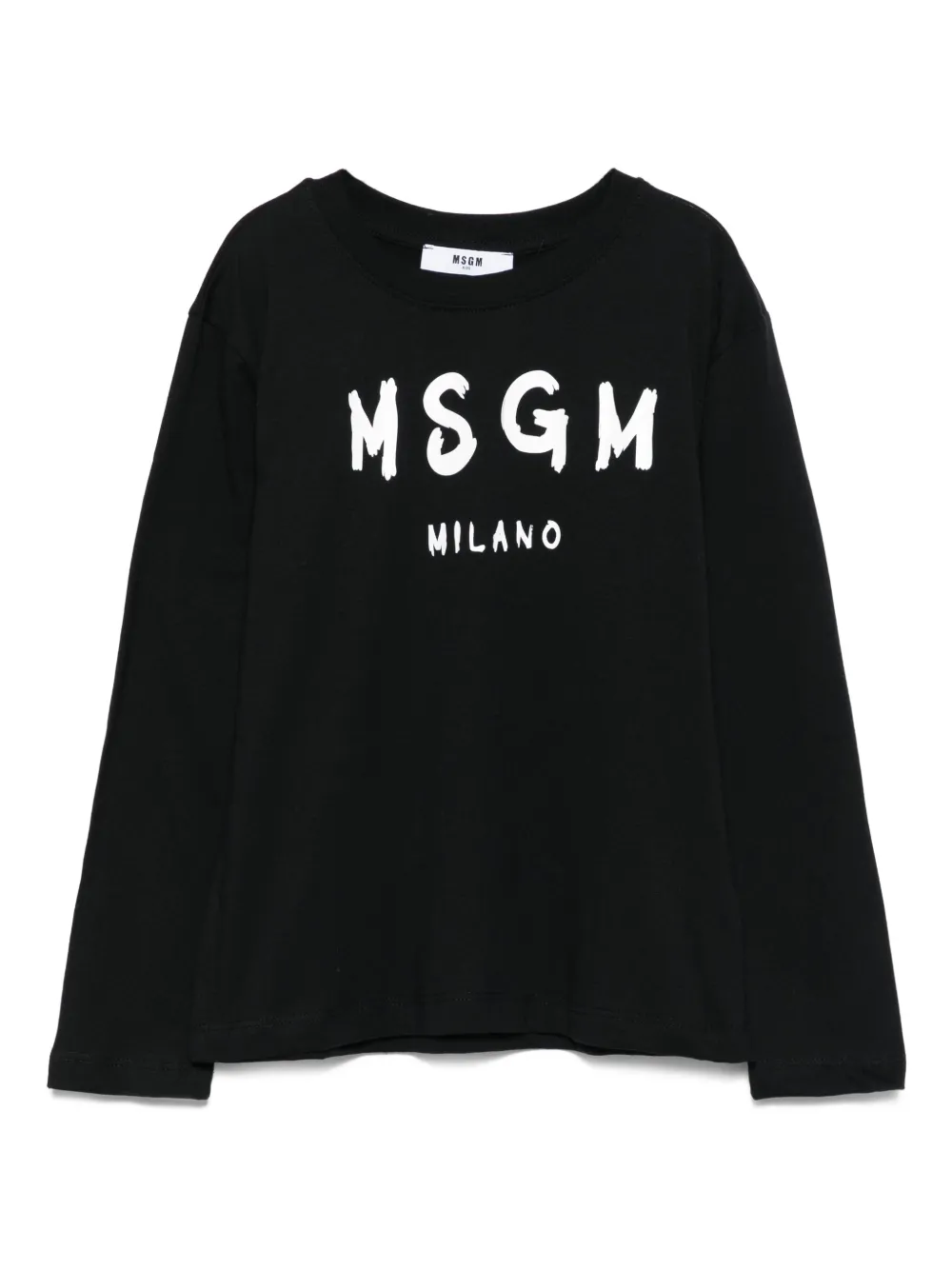 MSGM Kids milano logo long-sleeve top | Black | Image 1