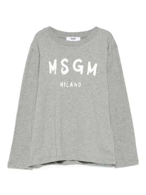 MSGM Kids Langarmshirt mit Logo-Print