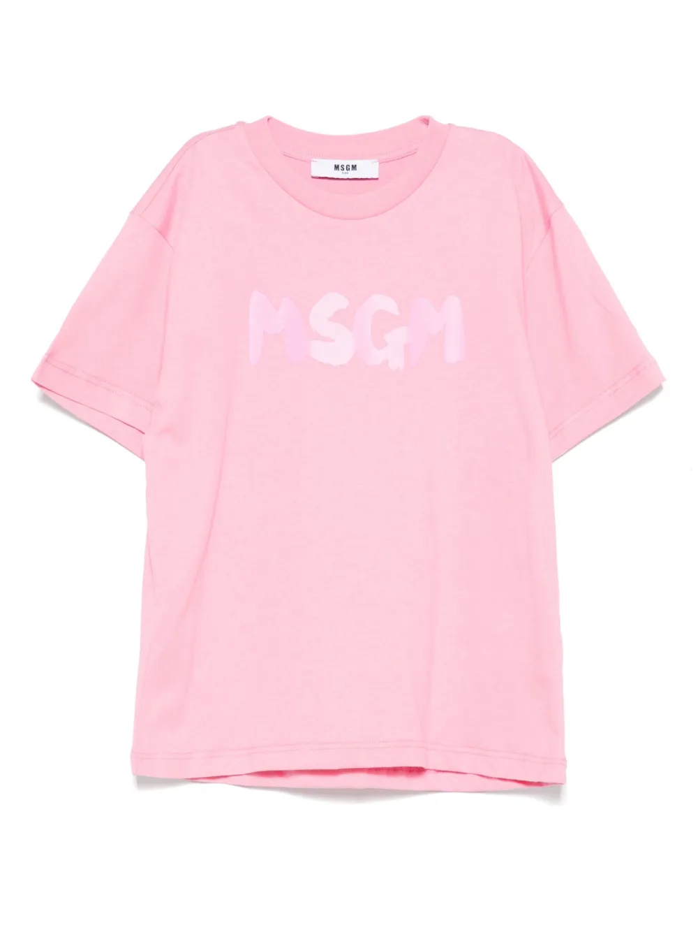 MSGM Kids Katoenen T-shirt met logoprint Roze