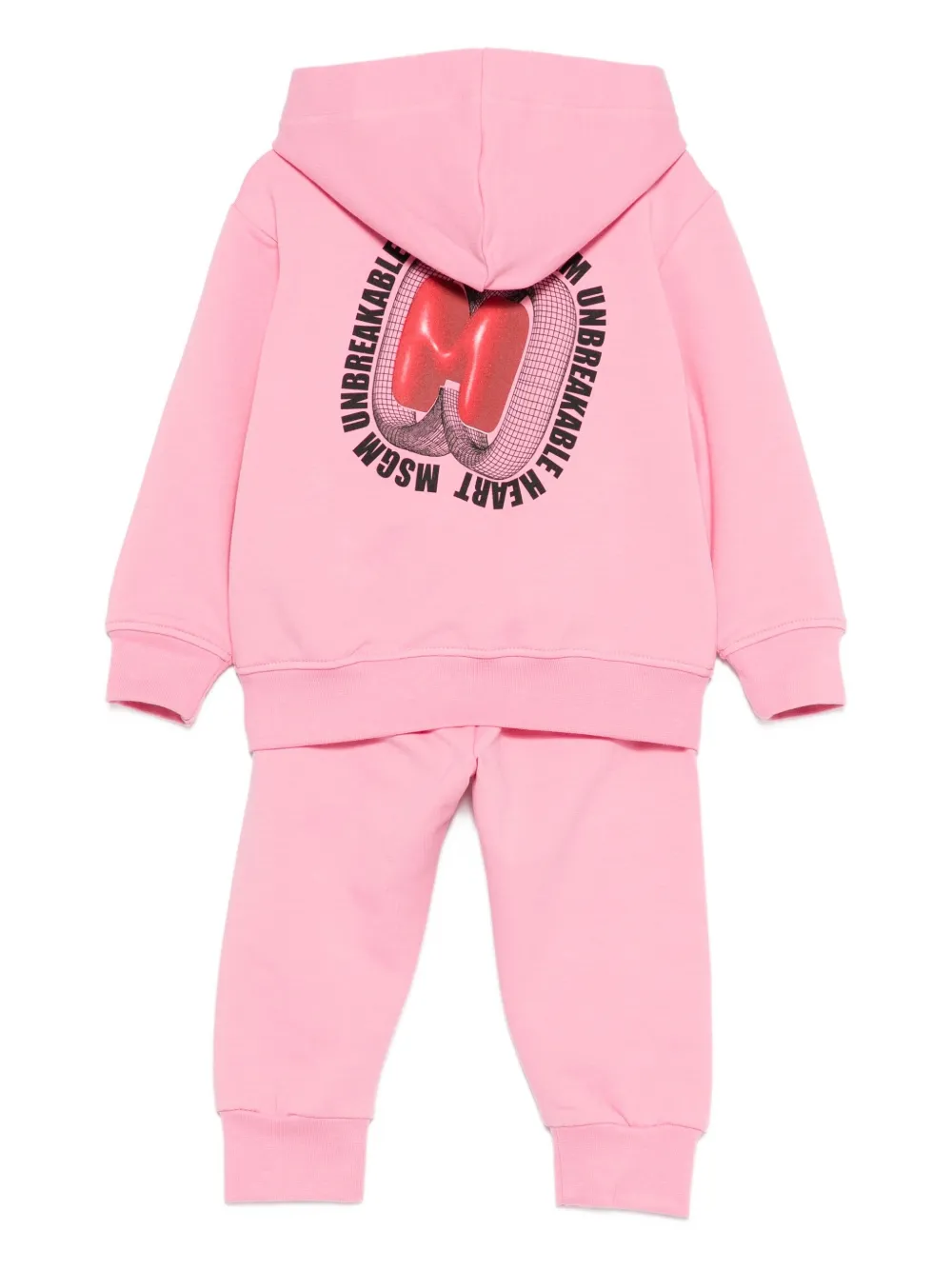Msgm Logo-print Ruffled-detail Tracksuit Set In Animal Print