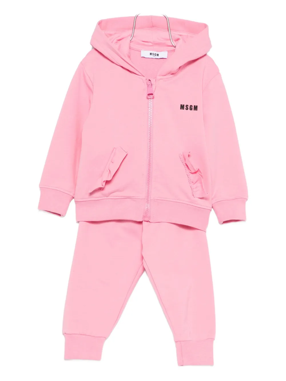 MSGM Kids Tuta sportiva con stampa - Rosa