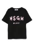 MSGM Kids logo-print crew-neck T-shirt - Black