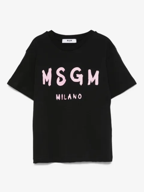 MSGM Kids logo-print crew-neck T-shirt