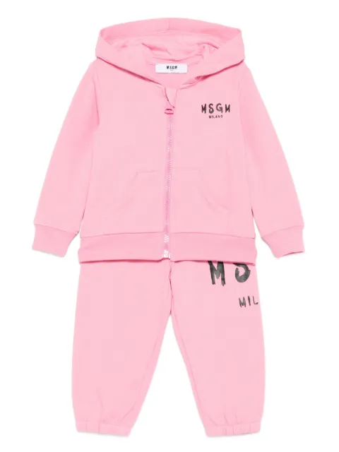 MSGM Kids logo-print tracksuit set