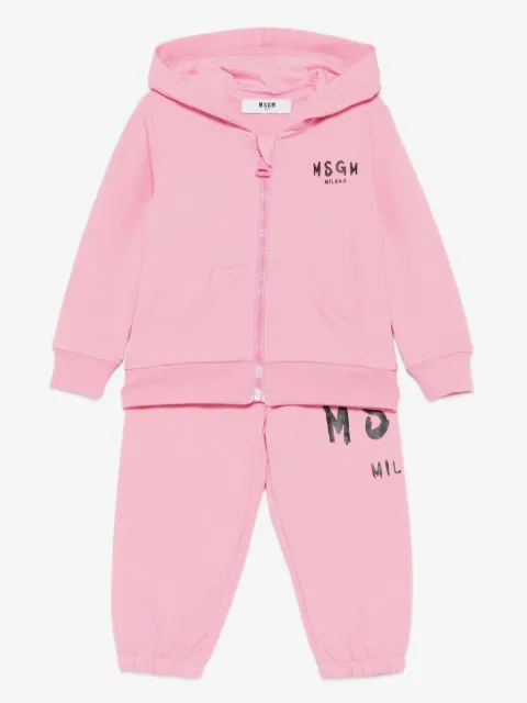 MSGM Kids logo-print tracksuit set