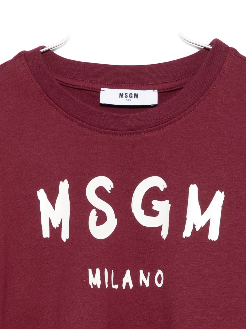 Msgm Logo-print Long-sleeve Top In Red