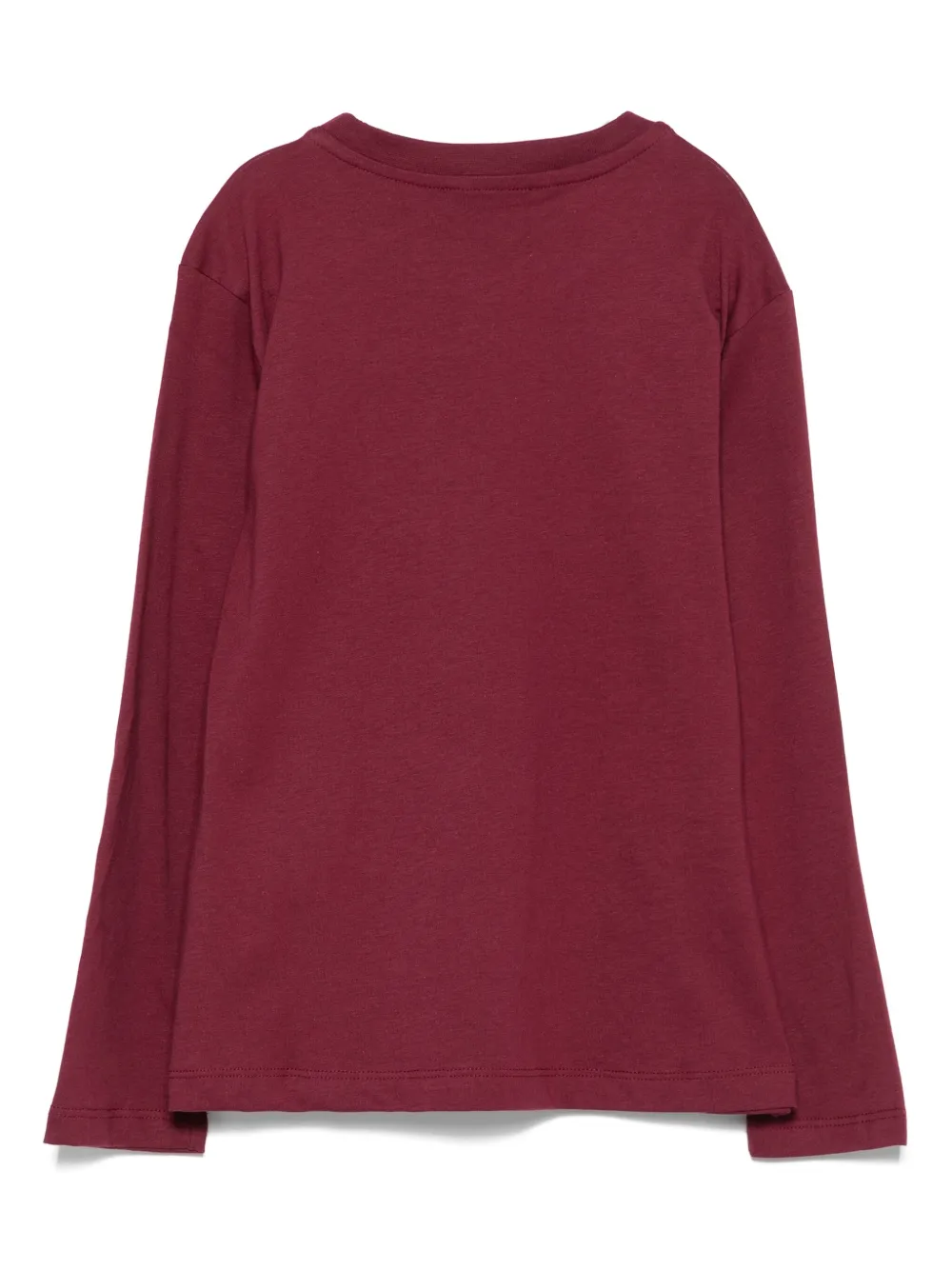 Msgm Logo-print Long-sleeve Top In Red