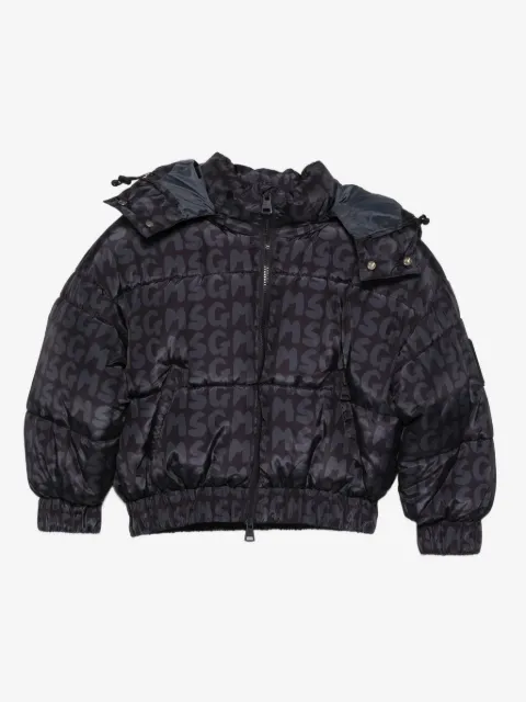 MSGM Kids Jaqueta com estampa de logo