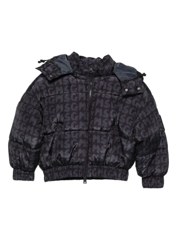 MSGM Kids パデッドジャケット | ブラック | FARFETCH JP